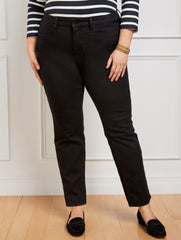 PLUS SIZE HIGH-WAIST STRAIGHT-LEG JEANS - BLACK - CURVY FIT | Talbots near me