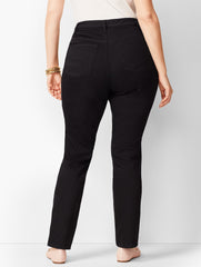 PLUS SIZE HIGH-WAIST STRAIGHT-LEG JEANS - BLACK - CURVY FIT | Talbots near me