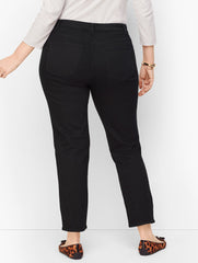 PLUS SIZE SLIM ANKLE JEANS - BLACK | Talbots outlet