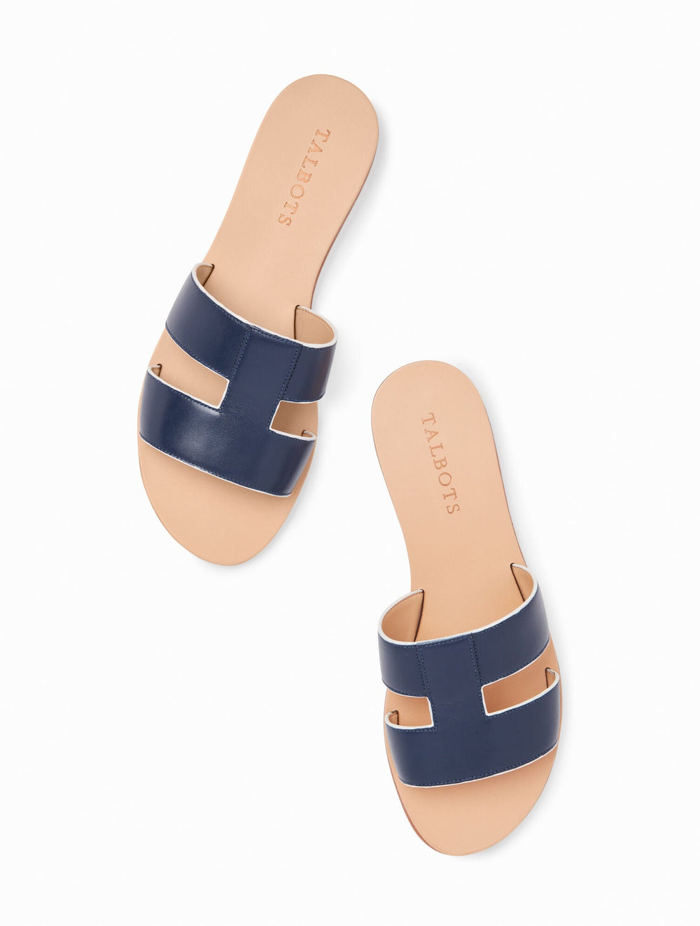HANNAH VACHETTA LEATHER SLIDES | Talbots on sale