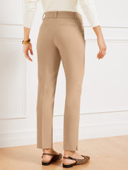 TALBOTS HAMPSHIRE LIGHTWEIGHT DOUBLE CLOTH STRAIGHT ANKLE PANT - CURVY FIT | Talbots for sale