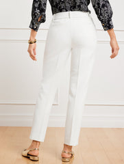 TALBOTS HAMPSHIRE LIGHTWEIGHT DOUBLE CLOTH STRAIGHT ANKLE PANTS - LINED - CURVY FIT | Talbots discount