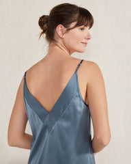WASHABLE SILK DOUBLE V CHEMISE | Talbots on sale