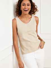 180° TWO-WAY TANK - BELLEVILLE STRIPE | Talbots outlet