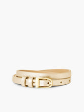 SLIM METALLIC LEATHER BELT | Talbots for sale