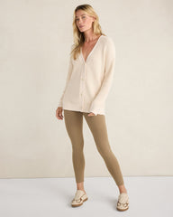 ORGANIC COTTON SHAKER STITCH CARDIGAN | Talbots online
