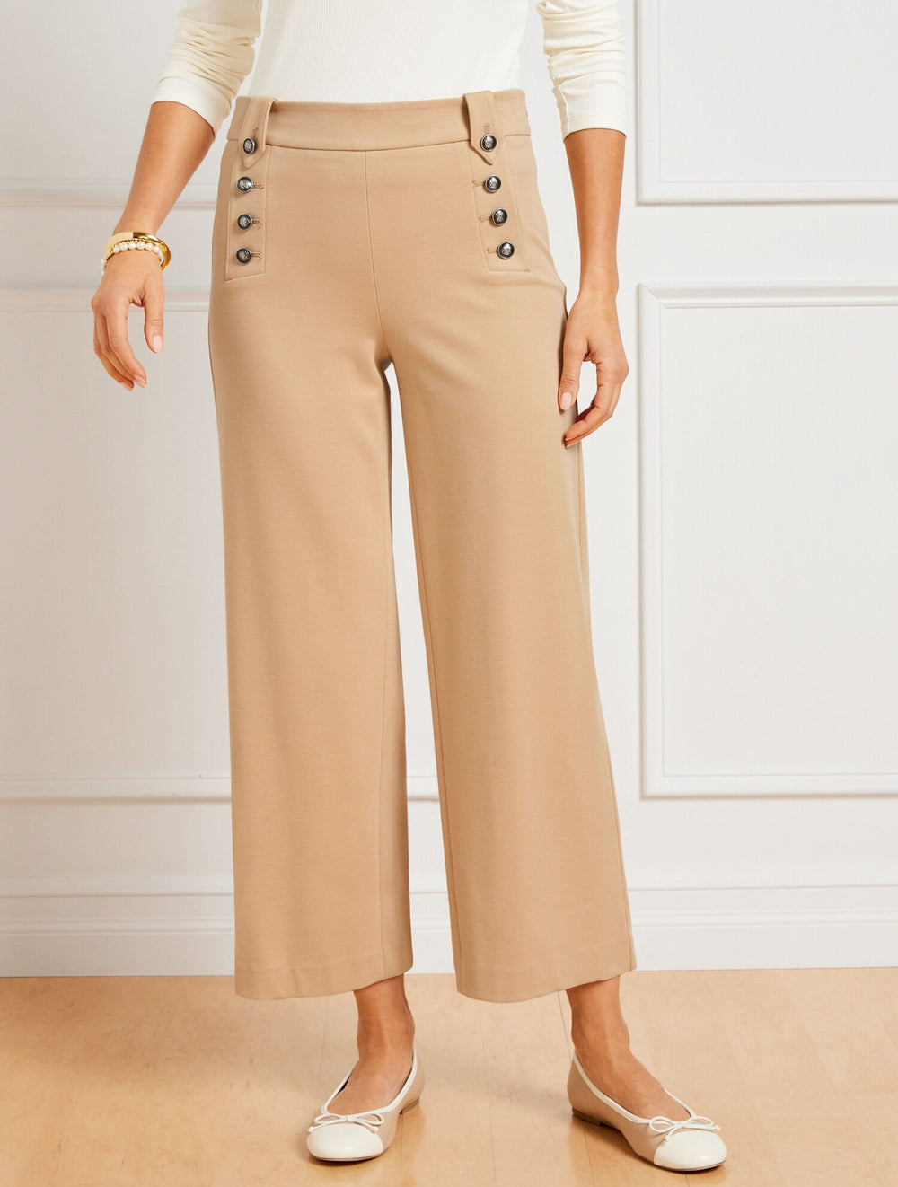 KNIT SAILOR CROP PANTS | Talbots discount