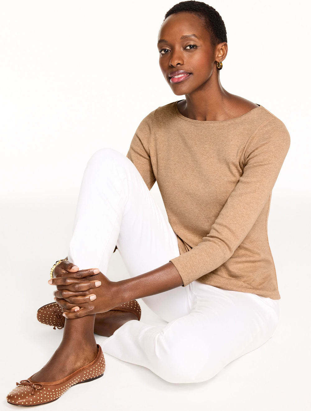 BATEAU NECK TEE - HEATHER | Talbots for sale