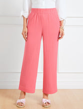 AIRY GAUZE WIDE LEG PANTS | Talbots for sale