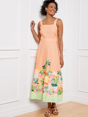 LINEN MAXI DRESS - SUNSET HORIZON | Talbots near me