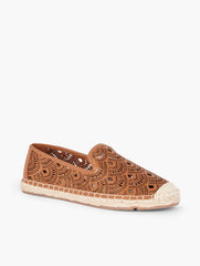 IZZY PERFORATED SCALLOP ESPADRILLE FLATS | Talbots US