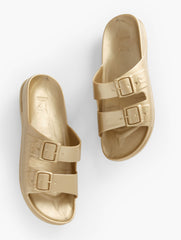 CACATOÈS® RIO DE JANEIRO METALLIC SLIDES | Talbots on sale