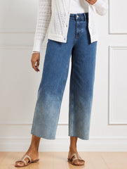 WIDE LEG CROP JEANS - HOFFMAN WASH | Talbots US