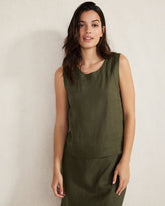 LINEN SLEEVELESS TOP | Talbots sale