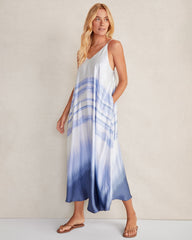 SILKY DIP DYE MAXI DRESS | Talbots discount