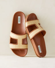 RAFFIA CUTOUT SLIDES | Talbots near me