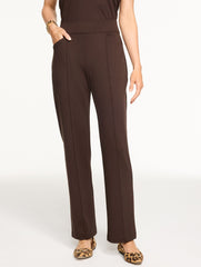 PASSPORT PONTE PINTUCK STRAIGHT LEG PANTS | Talbots near me