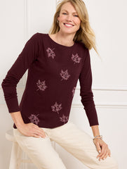 AUTUMN EMBELLISHED CREWNECK TEE | Talbots near me
