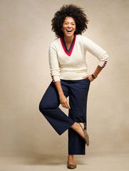 TWILL WIDE LEG PANTS | Talbots for sale
