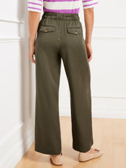 BELTED WIDE ANKLE PANTS | Talbots for sale