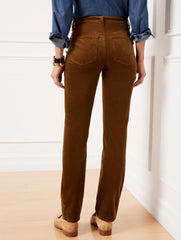 STRETCH CORDUROY STRAIGHT LEG PANTS - SOLIDS | Talbots online