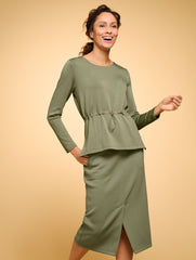 AIRKNIT STRETCH CINCHED WAIST PULLOVER | Talbots US