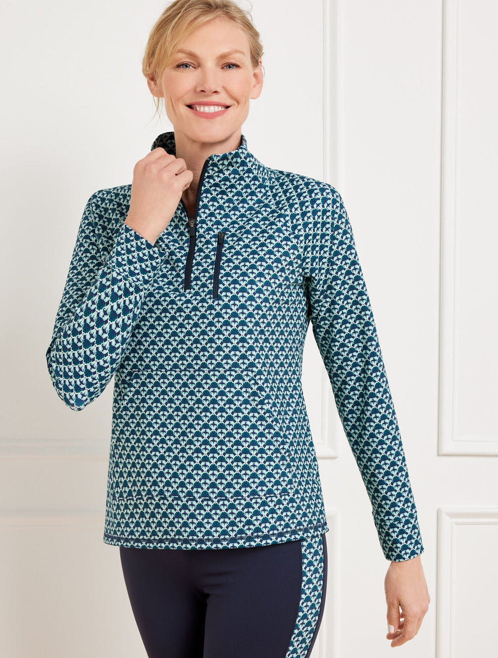 OUT & ABOUT HALF-ZIP PULLOVER - FASCINATING SCALLOP | Talbots US