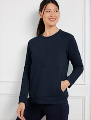 CLASSIC FRENCH TERRY CREWNECK PULLOVER | Talbots for sale