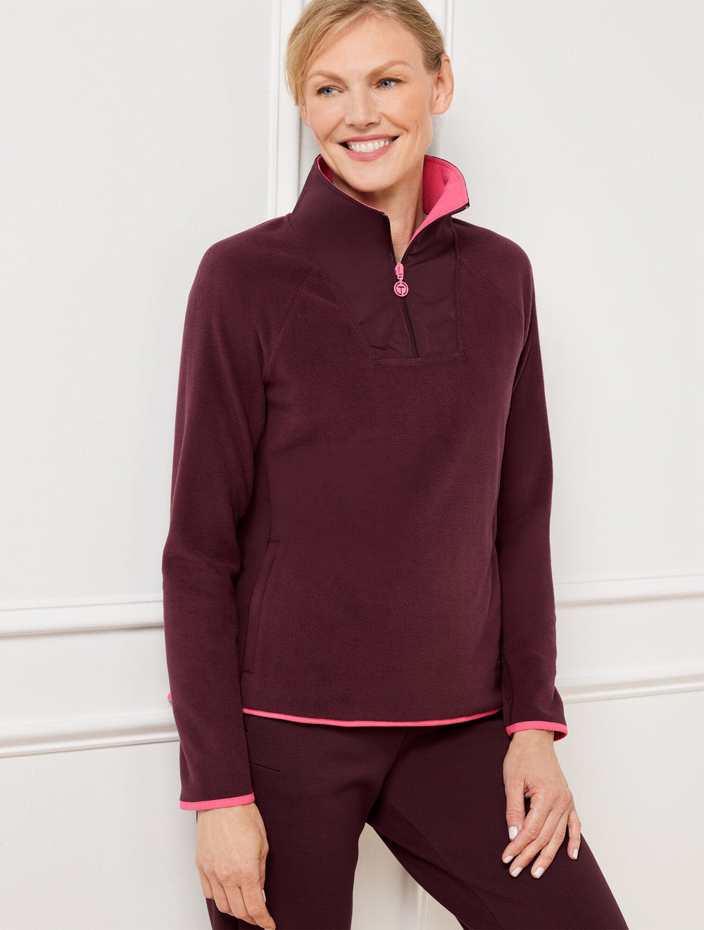 MICROFLEECE HALF-ZIP PULLOVER | Talbots US