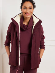 REVERSIBLE SHERPA PUFFER VEST | Talbots outlet
