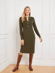 BUTTON MOCKNECK SWEATER DRESS | Talbots US