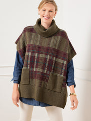 PLAID TURTLENECK PONCHO | Talbots on sale