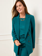 CITY TWILL OPEN FRONT BLAZER | Talbots US