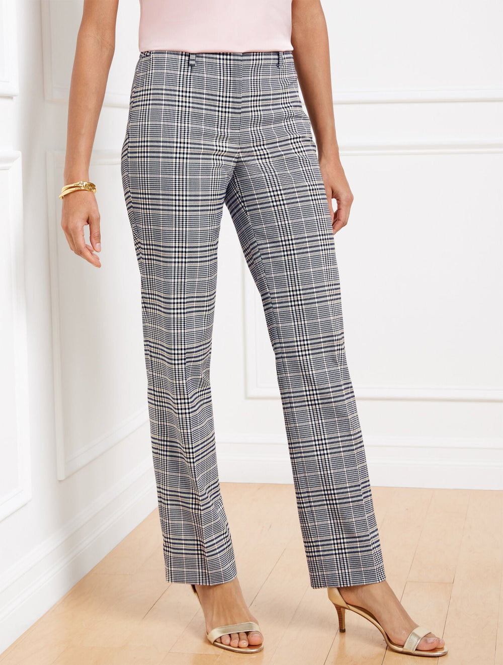 LAKE GLEN PLAID STRAIGHT LEG PANTS | Talbots on sale