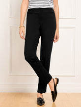 LUXE PONTE TAPERED LEG PANTS | Talbots sale