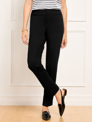LUXE PONTE TAPERED LEG PANTS | Talbots on sale