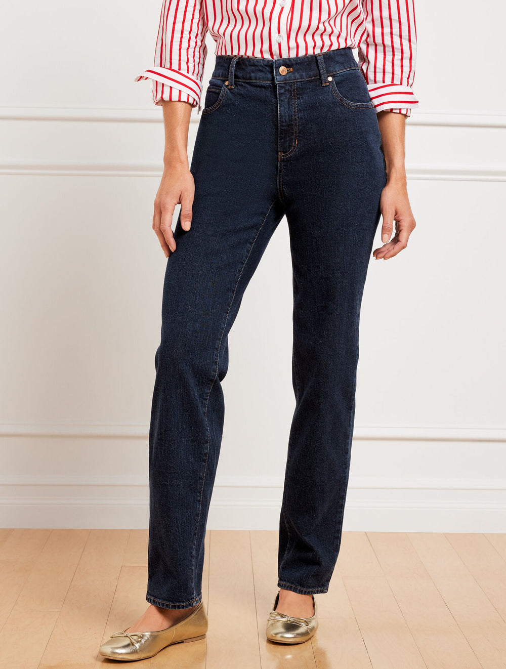 HIGH WAIST RELAXED JEANS - MICHELE WASH | Talbots on sale