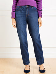 HIGH WAIST RELAXED LEG JEANS - STILLWELL WASH | Talbots sale