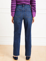HIGH WAIST RELAXED LEG JEANS - STILLWELL WASH | Talbots sale