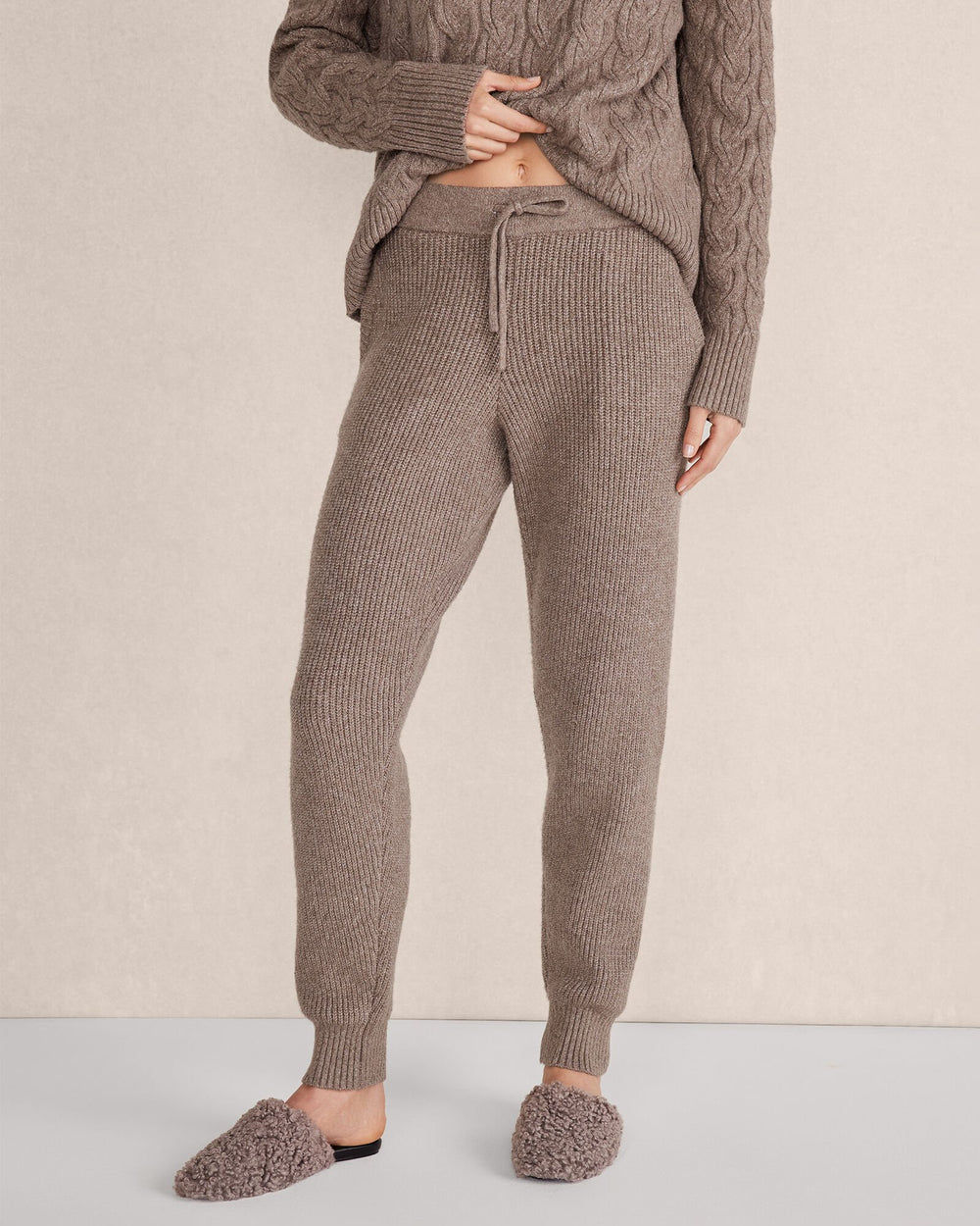 ORGANIC COTTON BLEND RIBBED JOGGERS | Talbots outlet
