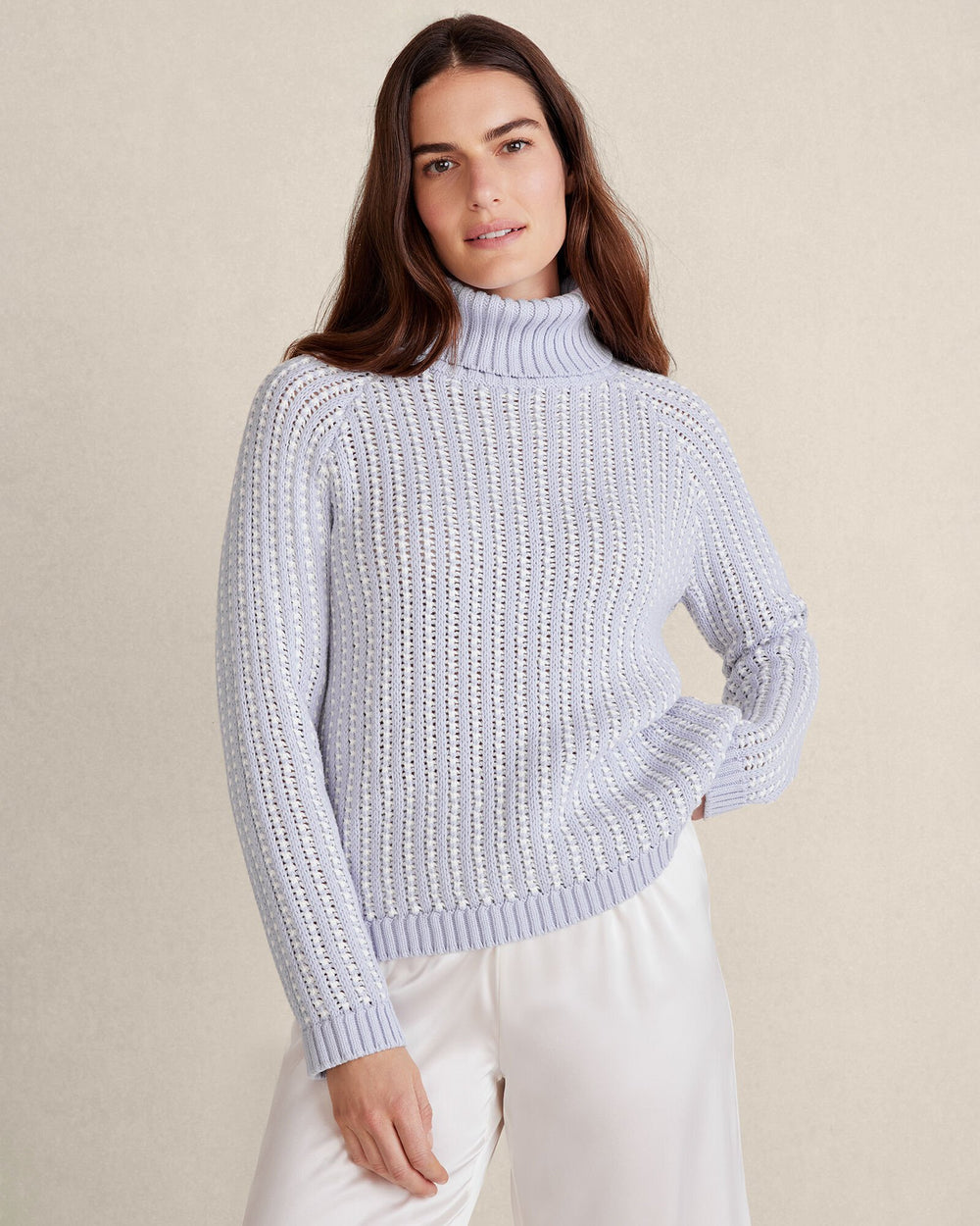 TEXTURE STITCH TURTLENECK | Talbots discount
