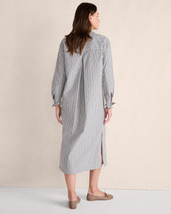 ORGANIC COTTON POPLIN BUTTONDOWN MIDI DRESS | Talbots sale