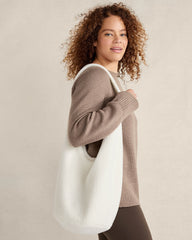 CURLY SHERPA BUCKET TOTE | Talbots online
