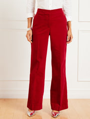 VELVETEEN WIDE LEG PANTS | Talbots sale