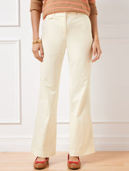 FLARE LEG TWILL PANTS | Talbots US