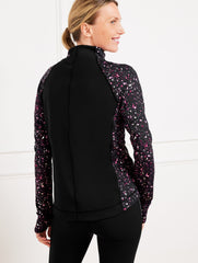 PERFORMANCE INTERLOCK HALF-ZIP PULLOVER - DYNAMIC DOTS | Talbots discount