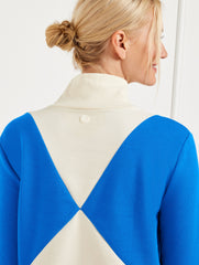 FRENCH TERRY COLORBLOCK MOCKNECK PULLOVER | Talbots on sale
