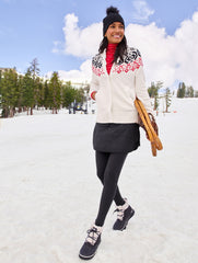 SNAP FRONT SWEATER JACKET - WINTERY GEO | Talbots discount