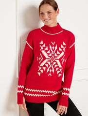 TURTLENECK SWEATER - SNOWFLAKE | Talbots for sale