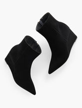 EMMA SUEDE WEDGE BOOTIE | Talbots discount